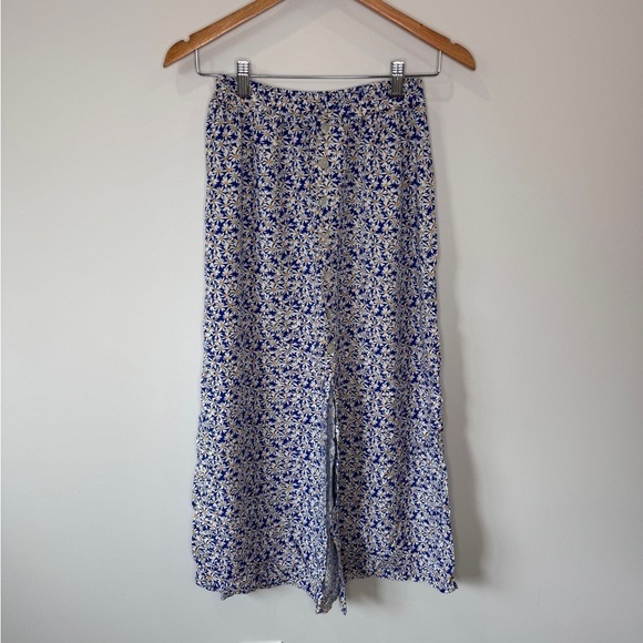 Maxi Floral Front Button Blue and White Skirt - Picture 3 of 8